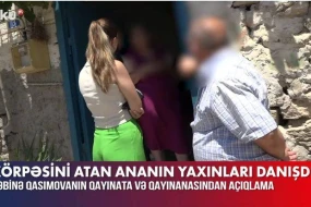 Körpəsini zibil qutusuna atan ananın yaxınları DANIŞDI - VİDEO