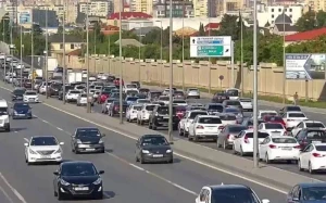 Bakıda bu yollarda tıxac var - SİYAHI