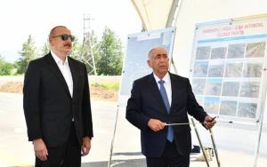 Prezident Əhmədbəyli-Füzuli-Şuşa yolunun tikintisi ilə tanış oldu - VİDEO/FOTO