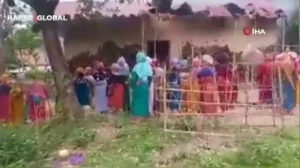 Qadınlar bu şəxsin evini yandırdılar - VİDEO