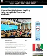 Prezident İlham Əliyevin Şuşa Qlobal Media Forumundakı çıxışı dünya mediasında -  FOTO