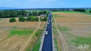 Masallıda 51 min əhalinin istifadə etdiyi yolun yenidən qurulması davam edir - VİDEO/FOTO