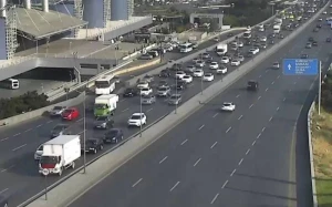 Bakı-Sumqayıt şosesində sıxlıq müşahidə olunur