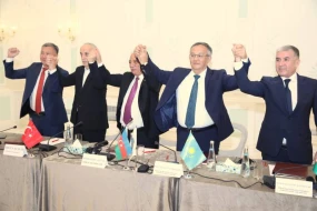 Şuşada Türk Dövlətlərinin Həmkarlar İttifaqları Təşkilatının yaradılması haqqında müqavilə imzalandı - FOTOLAR