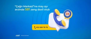 “Çağrı Mərkəzi”nə may ayında 581 zəng daxil olub