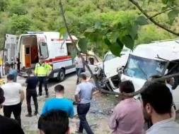 Qəbələdə dəhşətli qəzanın baş vermə anı - ANBAAN VİDEO
