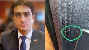 Bakıda məhkəmə hakimi bina liftinin düymələrini qırdı - FOTO+VİDEO