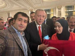Dünya çempionu Ərdoğanla görüşdü