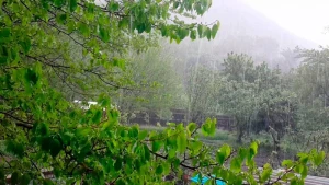 Şimşək çaxıb, intensiv və güclü yağış yağıb, sel keçib - FAKTİKİ HAVA