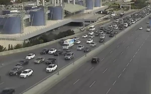 Bakıda bu yollarda sıxlıq var - SİYAHI