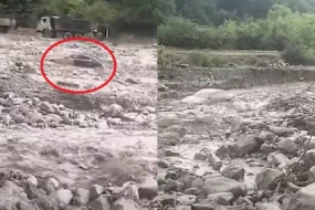 Cülyanda avtomobili sel apardı - ANBAAN VİDEO