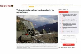 “Azərbaycanın səbrini sınamaq regional sülh üçün səmərəli deyil” - “New Straits Times”: