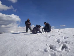 Ölkənin yüksək dağlıq ərazilərində qarölçmə işləri davam edir - FOTO