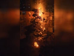 Bakıda bayram tonqalı qorxulu anlara səbəb oldu - ANBAAN VİDEO