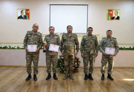 Quru Qoşunlarında hərbiləşdirilmiş kros birinciliyi keçirilib - FOTO