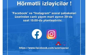 “Azəriqaz” rəhbərliyi canlı yayımda olacaq