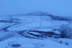 Xınalığa qar yağıb - FOTO