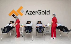 “AzerGold”da Heydər Əliyevin 100 illiyi münasibətilə qanvermə aksiyası keçirildi - FOTOLAR