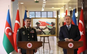 Zakir Həsənov və Hulusi Akar Konyada \"Anadolu Qartalı-2023\" təlimlərini izləyiblər