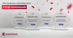 Kapital Bank Visa-nın 4 mükafatına layiq görüldü