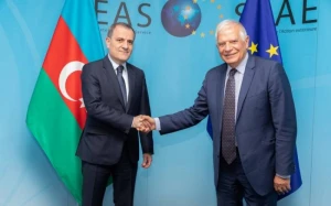 Ceyhun Bayramov Brüsseldə Borellə GÖRÜŞDÜ