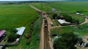 Masallıda 51 min əhalinin istifadə etdiyi yolun əsaslı təmiri davam edir - VİDEO+FOTOLAR