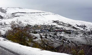 Daşkəsənə qar yağdı - FOTOLAR