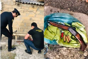 Bakıda həbsdə olan şəxsin bağ evində silah-sursat aşkarlandı