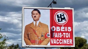 Makronu Hitlerə bənzədənlərlə bağlı araşdırma başladıldı - FOTO