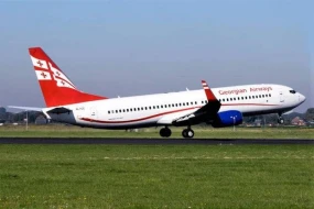 Gürcüstan Hava Yolları Rusiyaya birbaşa uçuşlara başladı - VİDEO