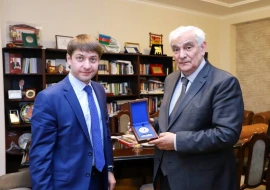 Şimali Qafqaz Federal Universitetinin rektoru ADU-nun qonağı oldu - FOTOLAR