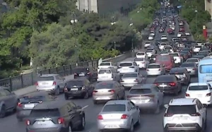Bakıda bu yollarda tıxac var - SİYAHI