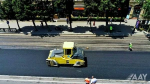 Bayram tətili günlərində paytaxt yollarında təmir işləri aparıldı - VİDEO/FOTO