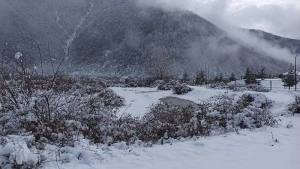 Şahdağa qar yağıb - FAKTİKİ HAVA