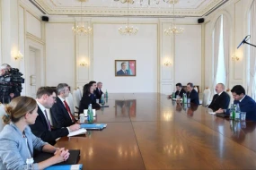 Prezident İlham Əliyev Almaniyanın xarici işlər nazirini qəbul edib