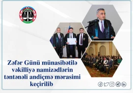 Zəfər Günü münasibətilə vəkilliyə namizədlərin təntənəli andiçmə mərasimi keçirildi - FOTOLAR