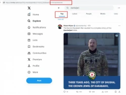 Xankəndidə keçirilən Zəfər paradı erməni sosial media istifadəçiləri arasında trend oldu
