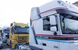 “TIR”larla gəlin gətirməyə gedənlər saxlanıldı - VİDEO