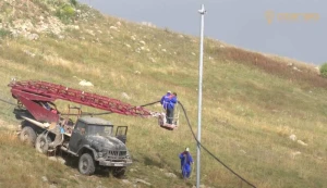 “Azərişıq” ASC Laçında yenidənqurma işlərini davam etdirir - VİDEO