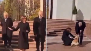 Moldova prezidentinin iti Avstriya prezidentini belə dişlədi