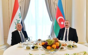 İraq Prezidentinin şərəfinə rəsmi nahar verildi