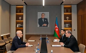 Ceyhun Bayramov GUAM-ın Baş katibi ilə GÖRÜŞDÜ - FOTO