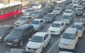 Bakıda bu yollarda tıxac yaranıb - SİYAHI