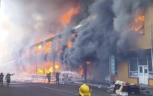 Masallı bazarındakı yanğın məhdudlaşdırıldı - YENİLƏNDİ (FOTO+VİDEO)