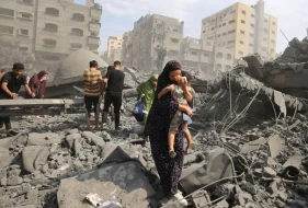 Qəzzanın bombardmanı zamanı 1055 fələstinli həyatını itirdi