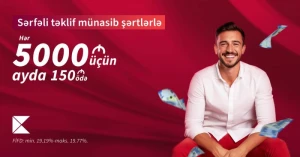 Kapital Bank-dan 5000 AZN kredit alın, ayda cəmi 150 AZN ödəyin 