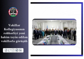 Vəkillər Kollegiyasının rəhbərliyi yeni hakim təyin edilən vəkillərlə görüşdü - FOTOLAR