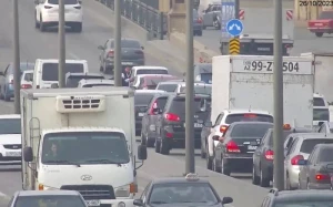 \"Çermet” körpüsünün üzərində qəza: Yolda tıxac yarandı