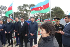 Yasamal rayonunda 44 günlük Vətən müharibəsi şəhidləri yad olundu- FOTOLAR