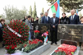 Şəhid Osman Manafov məzarı başında anıldı - FOTOLAR